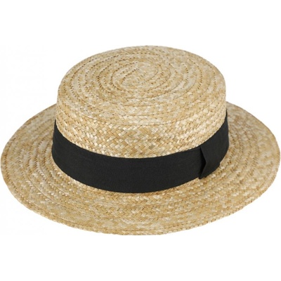 Letní slaměný Boater klobouk žirarďák original Italy P-23558