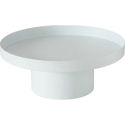 Boltze Kovový podnos na noze SAMONA 25 cm bílý