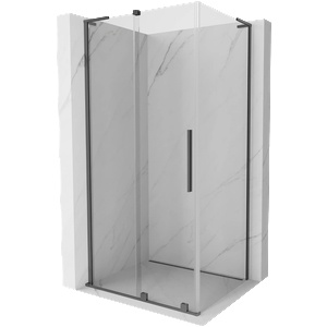 Mexen Velar L плъзгаща се душ кабина 110 x 80 см, прозрачна, gun metal - 871-110-080-03-95 (871-110-080-03-95)
