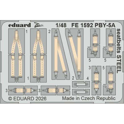 PBY-5A seatbelts STEEL 1/48 recommended for EDUARD / REVELL