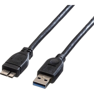 Roline 11.02.8872 USB 3.2 Gen1 USB-A zástrčka USB Micro-A zástrčka 0,8m černý