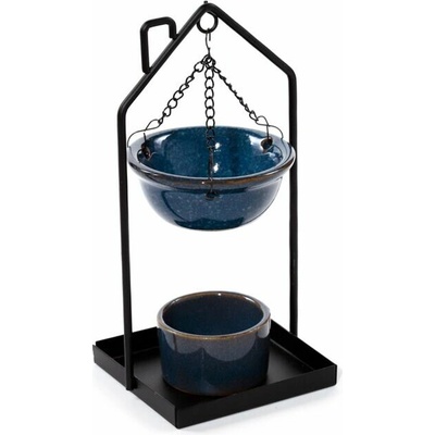 Eden aroma lampa závesná so stojanom Domček Tmavo modrá