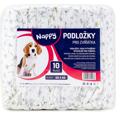 Nappy podložky pre zvieratká 60 x 60 cm 10 ks