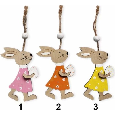 Lepaso Zajíc závěs dřevo 2ks/8cm mix