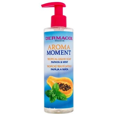 Dermacol Aroma Moment Papaya & Mint Tropical Liquid Soap 250 ml освежаващ течен сапун за ръце унисекс