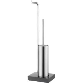 blomus Стойка за тоалетна хартия blomus modo с четка - матиран хром (blomus 65516)