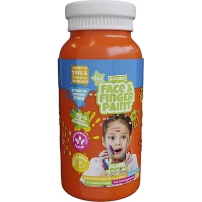 Boti natural prírodná farba na maľovanie prstami a na tvár oranžová 250 ml