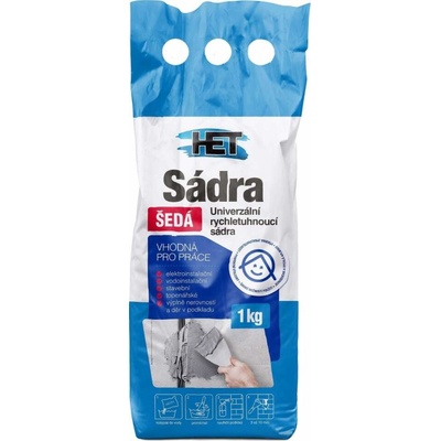 HET Sádra štukatérska šedá 1 kg
