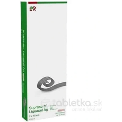 Suprasorb Liquacel Ag Krytie na rany, antimikrobiálne 2 x 45 cm, 5 ks