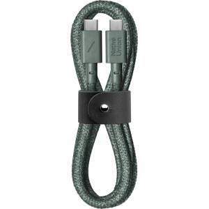Native Union Belt Cable USB-C to USB-C 1, 2m - Slate Green (BELT-C-GRN-2-NP) - officeshop