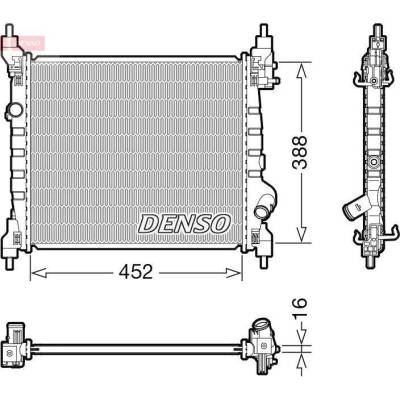 Chladič, chlazení motoru DENSO DRM15014