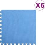 vidaXL Постелки за под 6 бр 2, 16 м2 EVA пяна сини (92464)