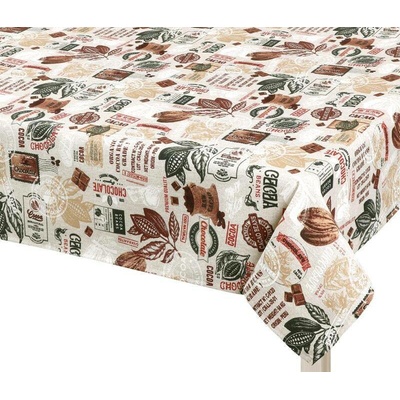 Bellatex Ubrus EMA Listí šedá béžová hnědá 120x160 cm