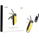Klíčenka Orbitkey Dárková sada z nappa kůže a multitoolu Hybrid Leather + Multitool V2 Solar Yellow