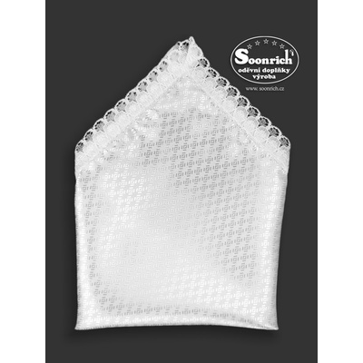 Soonrich kapesník bílý do saka s krajkou kak003
