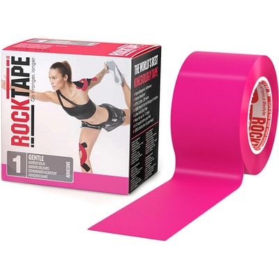 RockTape pro citlivou pokožku kineziologický tejp růžová 5 cm x 5 m