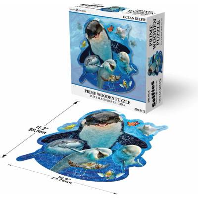 PRIME 3D Dřevěné puzzle Selfie z oceánu 200 ks