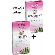 Victoria Beauty VB-Depilačné pásiky Sensitive telo/bikiny 20+20 ks