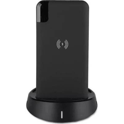 V-TAC VT-3509 8000 mAh преносимо зарядно устройство, черно, с безжично зареждане (VT-3509-B)
