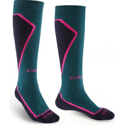 Bridgedale SKI MIDWEIGHT MERINO PERFORMANCE OVER CALF petrol/navy modré