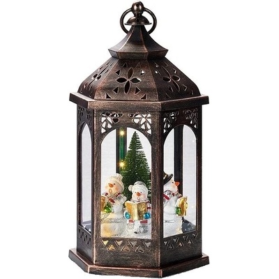 Markslöjd 704973 LED Vánoční dekorace ROLF LED 3xAA hnědá lucerna ML0882