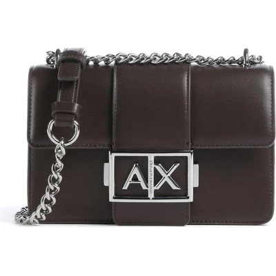 Armani Exchange Jod small crossbody kabelka tmavě hnědá