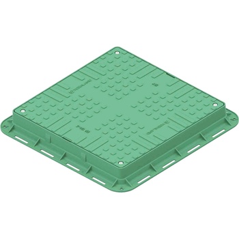 Standartpark hranatý poklop 680 x 680 mm zelený