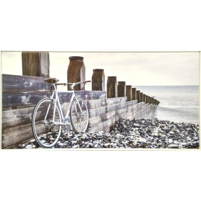 Bondecor Obraz na plátně v rámu "Kolo - moře" 102x51cm