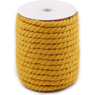 Stoklasa Bavlněná šňůra kroucená Ø8 mm macrame Balení: 20 m, Varianta: 13 hořčicová 13 hořčicová