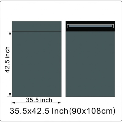 Poštovní recyklovaná plastová obálka s klopou 90.2x108.0cm