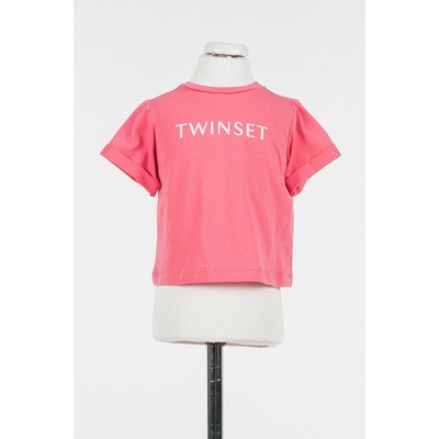 Twinset Girl tričko s krátkým rukávem basic lososové