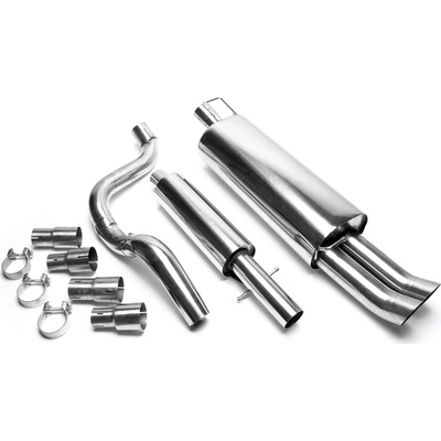 TA Technix sportovní nerezový catback výfuk Seat Leon 1M, 2x 76 mm DTM zahnutá nerezová koncovka bez pertlu – Hledejceny.cz