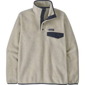 Patagonia Мъжки поларен пуловер Patagonia Lightweight Synch Snap-T P/O Fleece jumper - Oatmeal Heather / New Navy - размер XXL (005-4270-5016)
