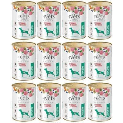 4Vets Natural Veterinary Exclusive Hepatic 12 x 400 g