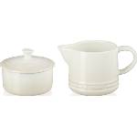 Le Creuset Каничка за мляко и захарница Signature бежова 2 части (89331007160003)