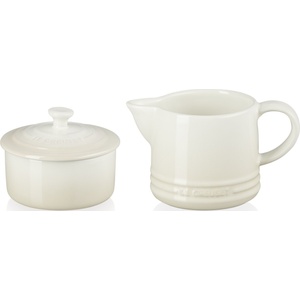 Le Creuset Каничка за мляко и захарница Signature бежова 2 части (89331007160003)