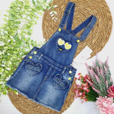 Pracify dívčí džínová sukně s laclem Srdíčka stylový denim – Sleviste.cz