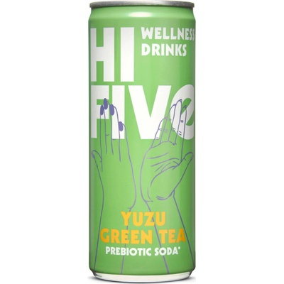 Yaya kombucha Hi-Five Prebiotická sóda zelený čaj a yuzu 330 ml