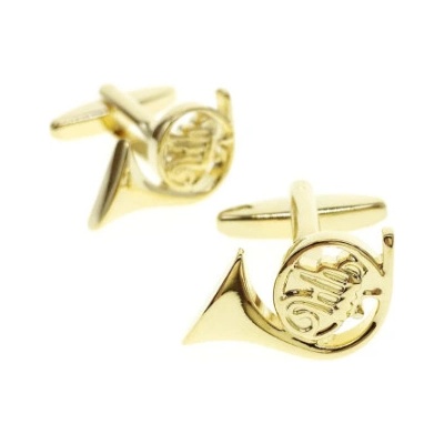 Knoflickarna.CZ manžetové knoflíčky zlatý lesní roh – Zboží Dáma