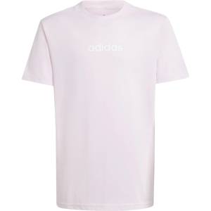 Adidas Детска тениска adidas Kid's Linear Tee 160 T-shirt - Clear Pink / White - размер 176 (EU) (704-4539-0215)
