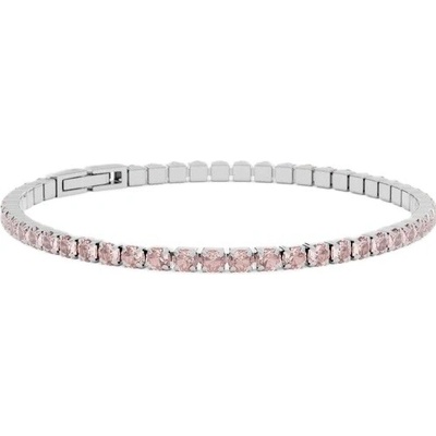 Furiosa Tenisový náramek s růžovými krystaly Swarovski SB-ROSALINETENNIS-S 16 cm