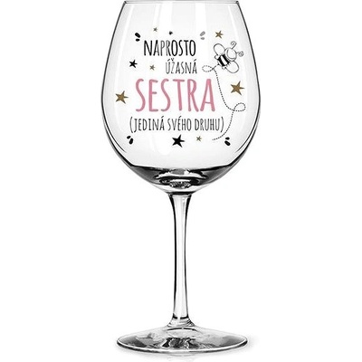 Nekupto Sklenice na víno Naprosto úžasná sestra 440 ml – Sleviste.cz