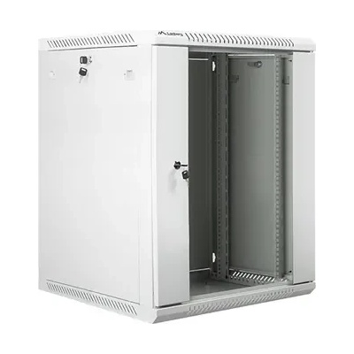 Lanberg Комуникационен шкаф, Lanberg rack cabinet 19" wall-mount 15U / 600x600 for self-assembly (flat pack), grey (WF01-6615-10S)