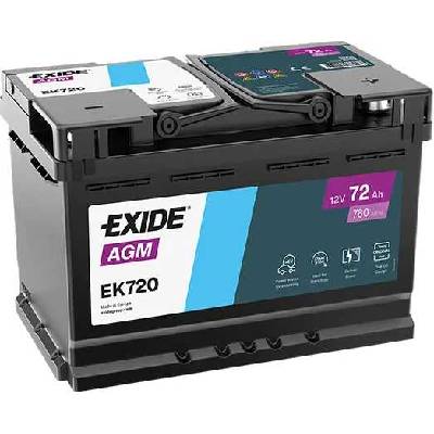 Autobaterie EXIDE Start-Stop AGM 12V 72Ah 760A EK720