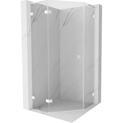 Mexen Lunar L петостенна душ кабина с отваряща се лява врата 100 х 100 см, (831L-100L-100P-20-00-L)