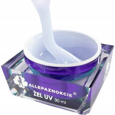 Allepaznokcie podkladový a stavebný gél biely 30ml