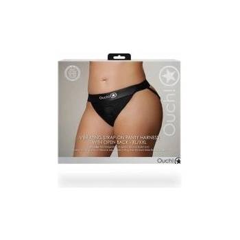 Boss of Toys Sinner Gear Vibrating Strap-On Harness XL/XXL Black - Open Back System