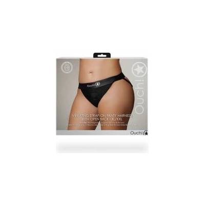 Boss of Toys Sinner Gear Vibrating Strap-On Harness XL/XXL Black - Open Back System