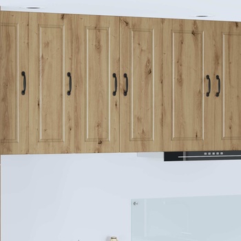 vidaXL Стенен шкаф PORTO 2 pcs Дъб 30 x 31 x 80 см Инженерно дърво (885374)