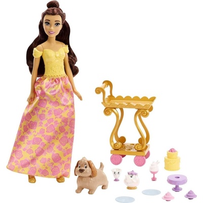Mattel Disney Princess Bella a vozík s popoludňajším čajom
